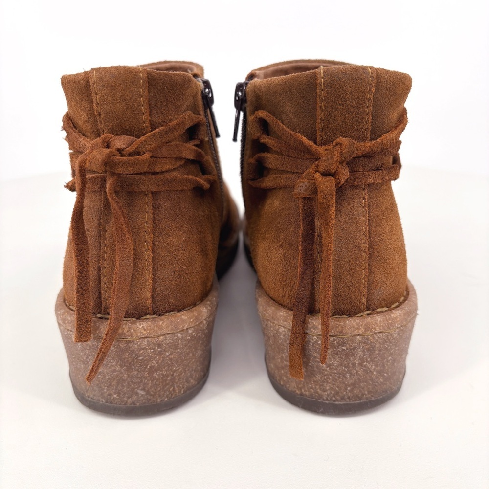 BORN | Viana Leather Wedge Bootie in Distressed Brown | Sz 7 - Picture 10 of 14